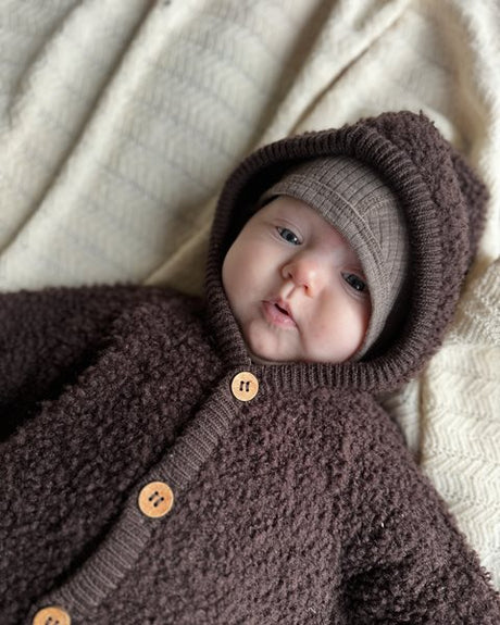 Smallstuff Heldragt, bouclé uld, brun