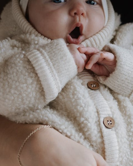 Smallstuff Heldragt, bouclé uld, off white