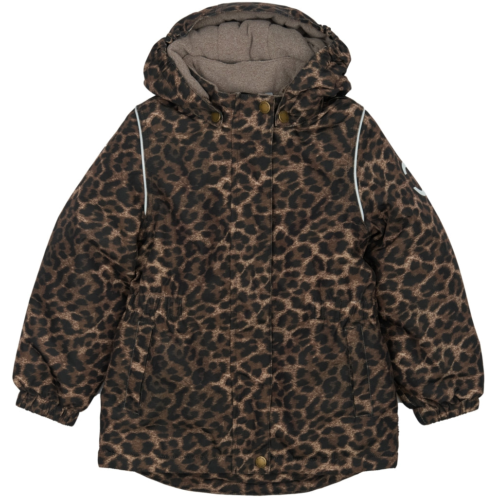 Mikk-Line Vinterjakke "waist AOP" - Leopard