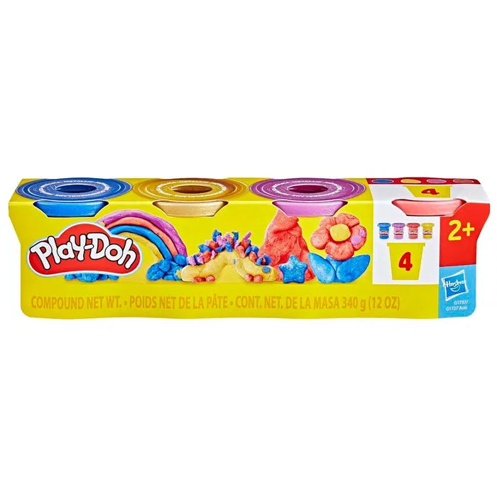 Play-Doh 4 Pack Specialty 340 g - Shimmery Metalli