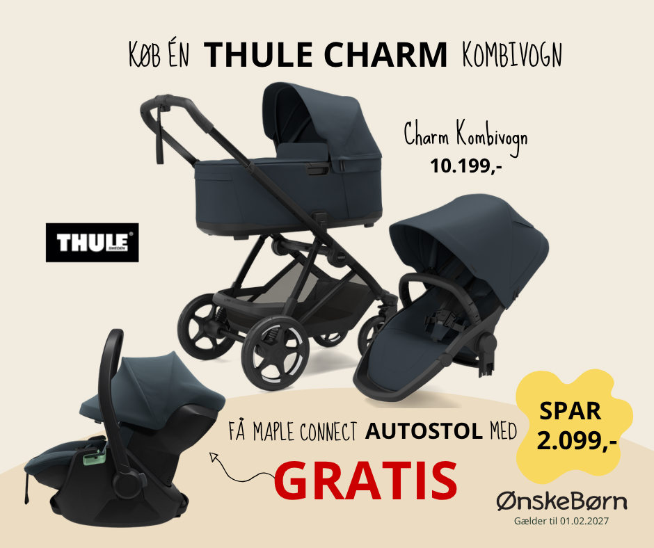 Thule Charm 2 in 1 - Mørkeste Blå + Autostol Maple Connect
