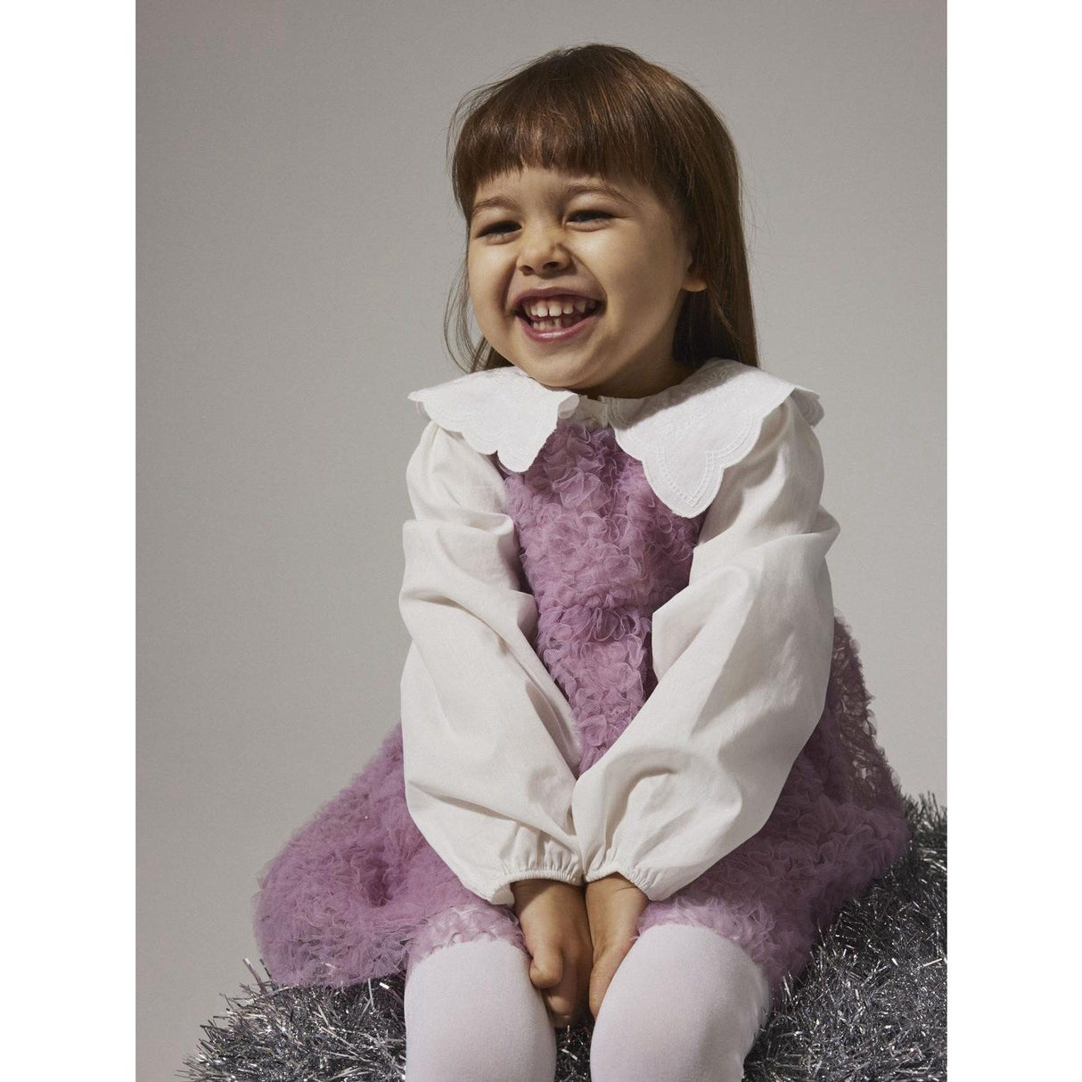 Name It Bright White Nmfrollaring Ls Shirt