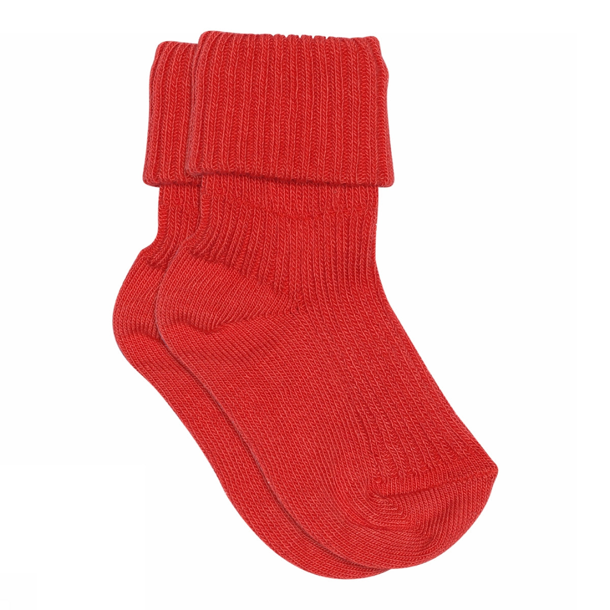 Cotton rib baby socks - Tomato