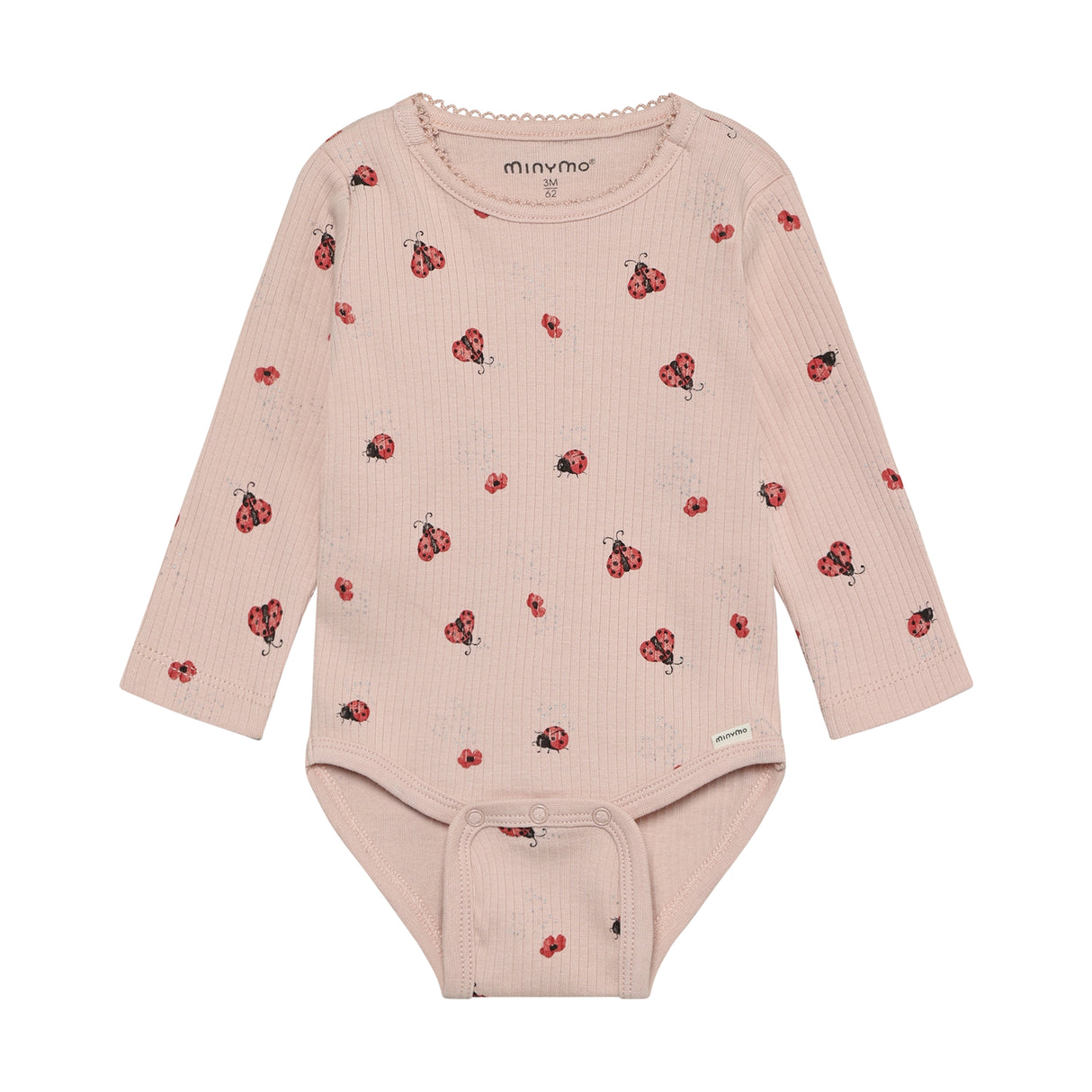 Minymo - Lyserød body med mariehøns 114203