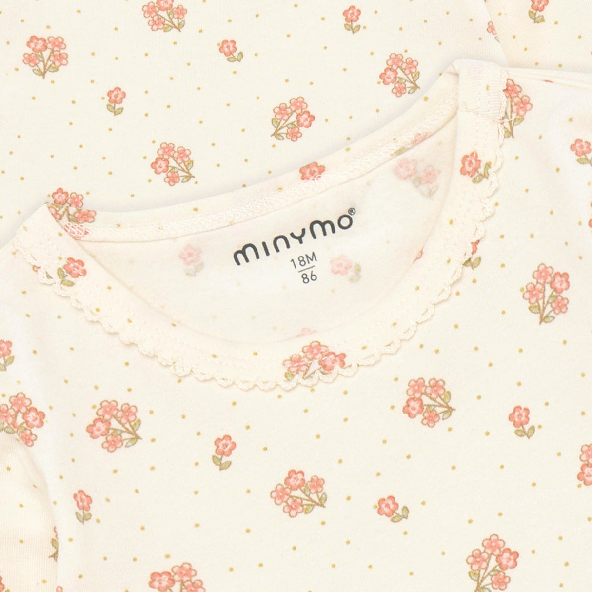 Minymo - Hvide Body med blomster 114303