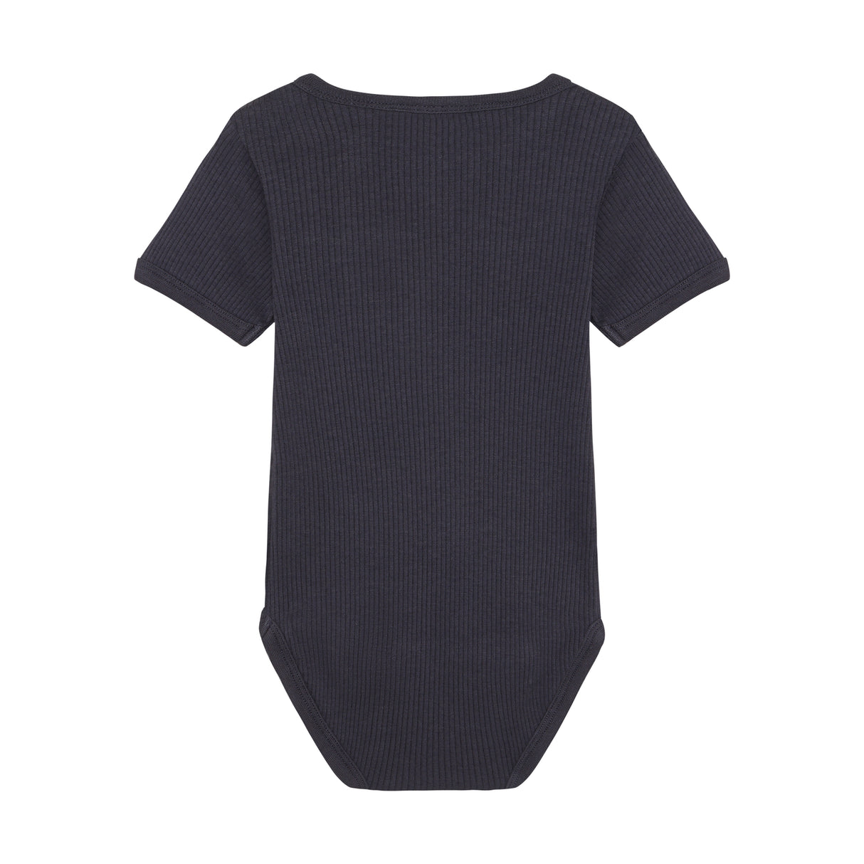 Minymo - Mørkeblå kort ærmet rib body 114345