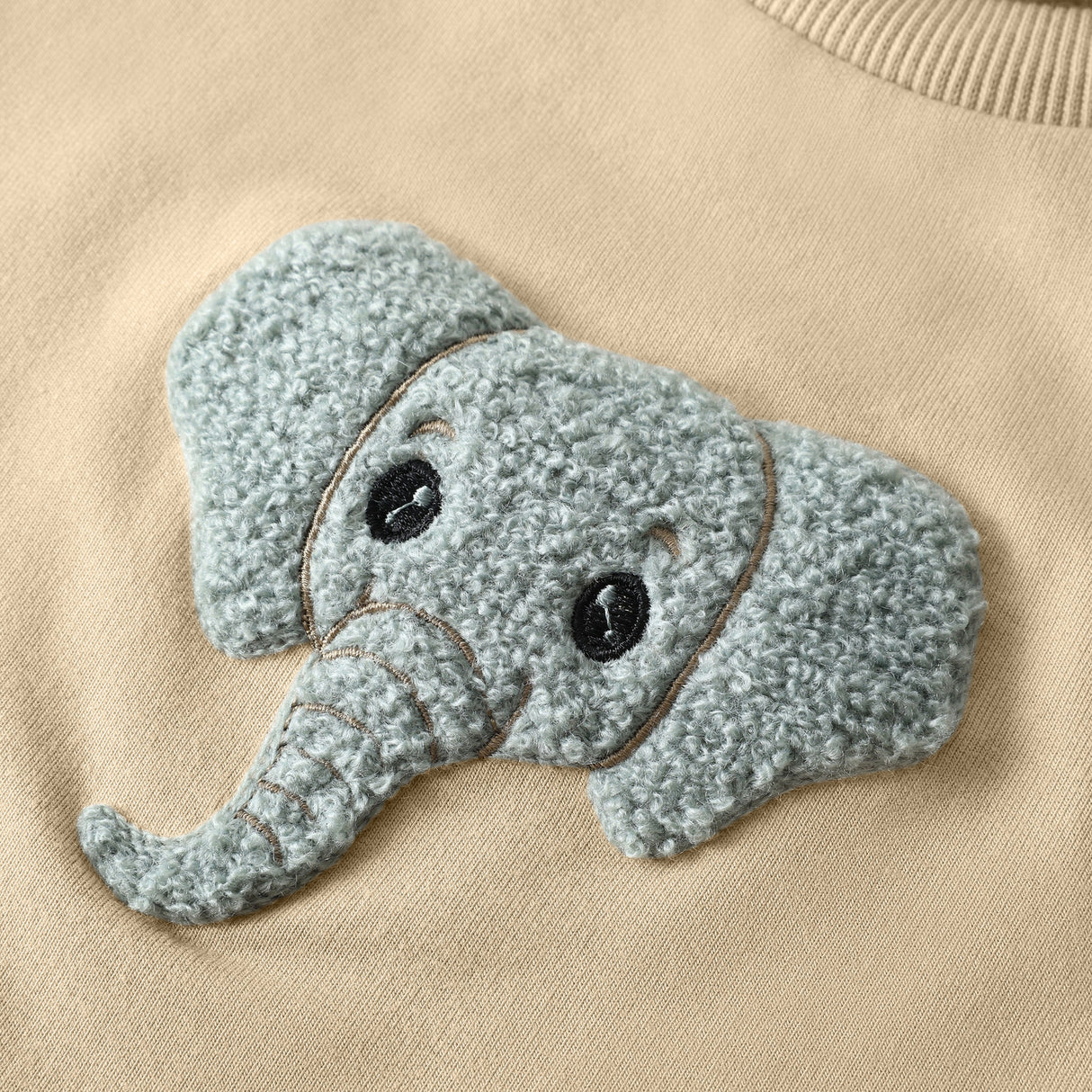 Minymo - Beige Trøje med Elefant 114355