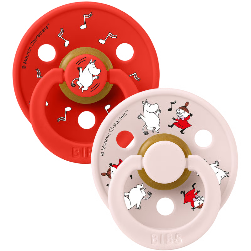 Bibs x Moomin Pacifier Colour 2 pack Dancing Latex Size 1 Candy Apple mix