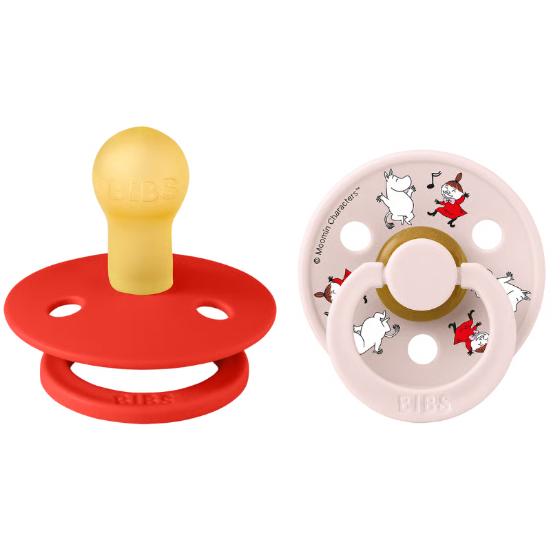 Bibs x Moomin Pacifier Colour 2 pack Dancing Latex Size 1 Candy Apple mix