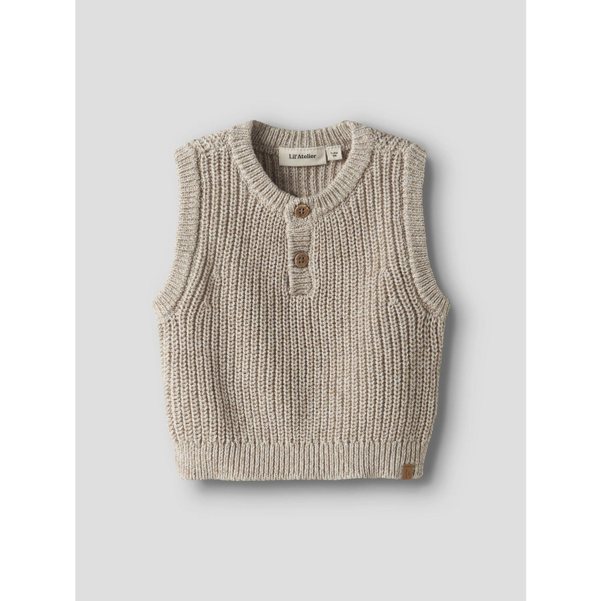 Lil'Atelier Oxford Tan Melange Nbmrokko Strik Vest Lil