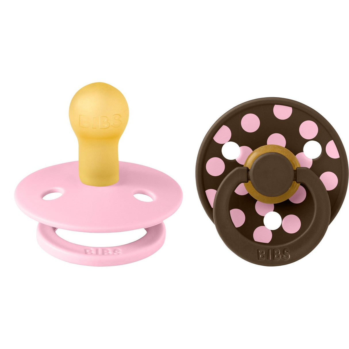 Bibs Baby Pink/Mocha Sut Studio Colour 2-Pak Polka Latex