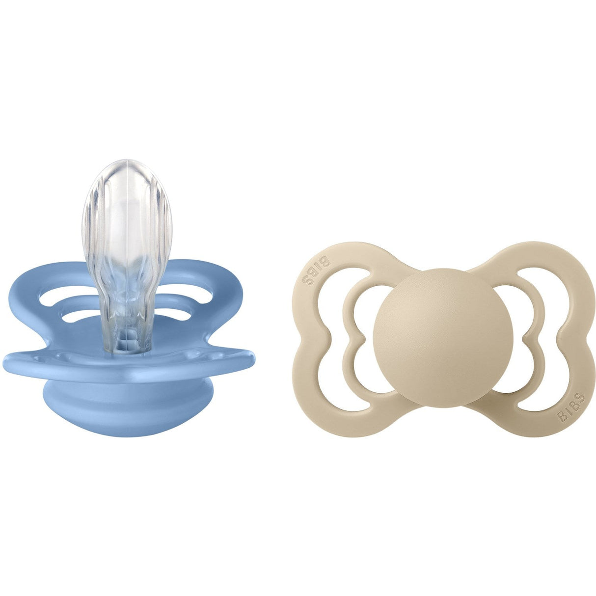 Bibs Vanilla/Sky Blue Sut Supreme 2-Pak Silikone