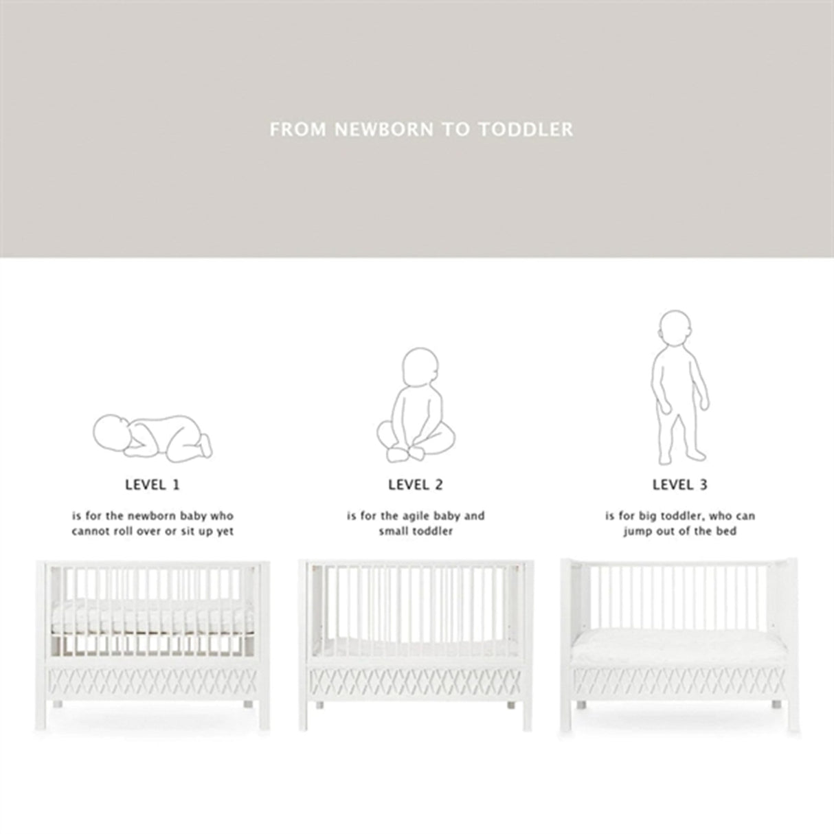 Cam Cam Harlequin Babyseng White