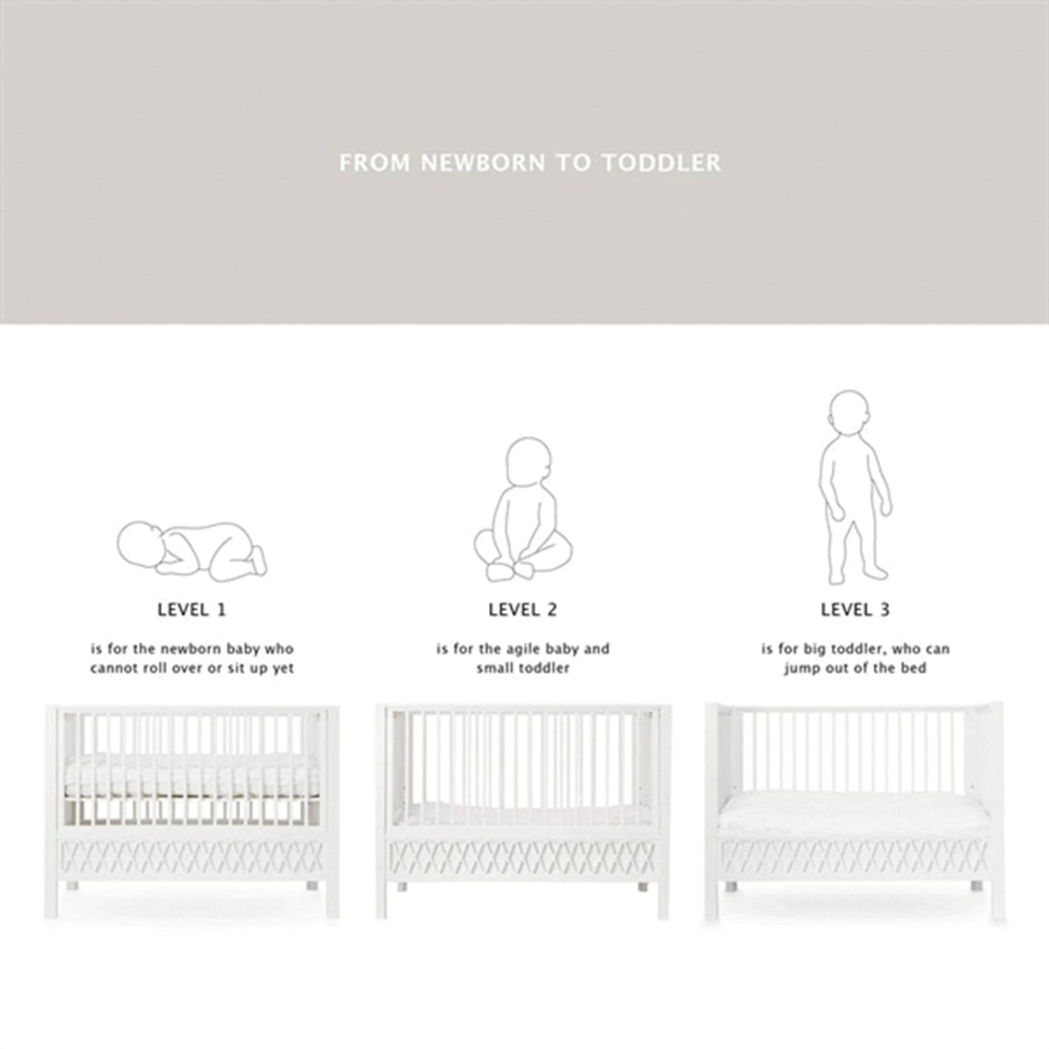 Cam Cam Harlequin Babyseng White