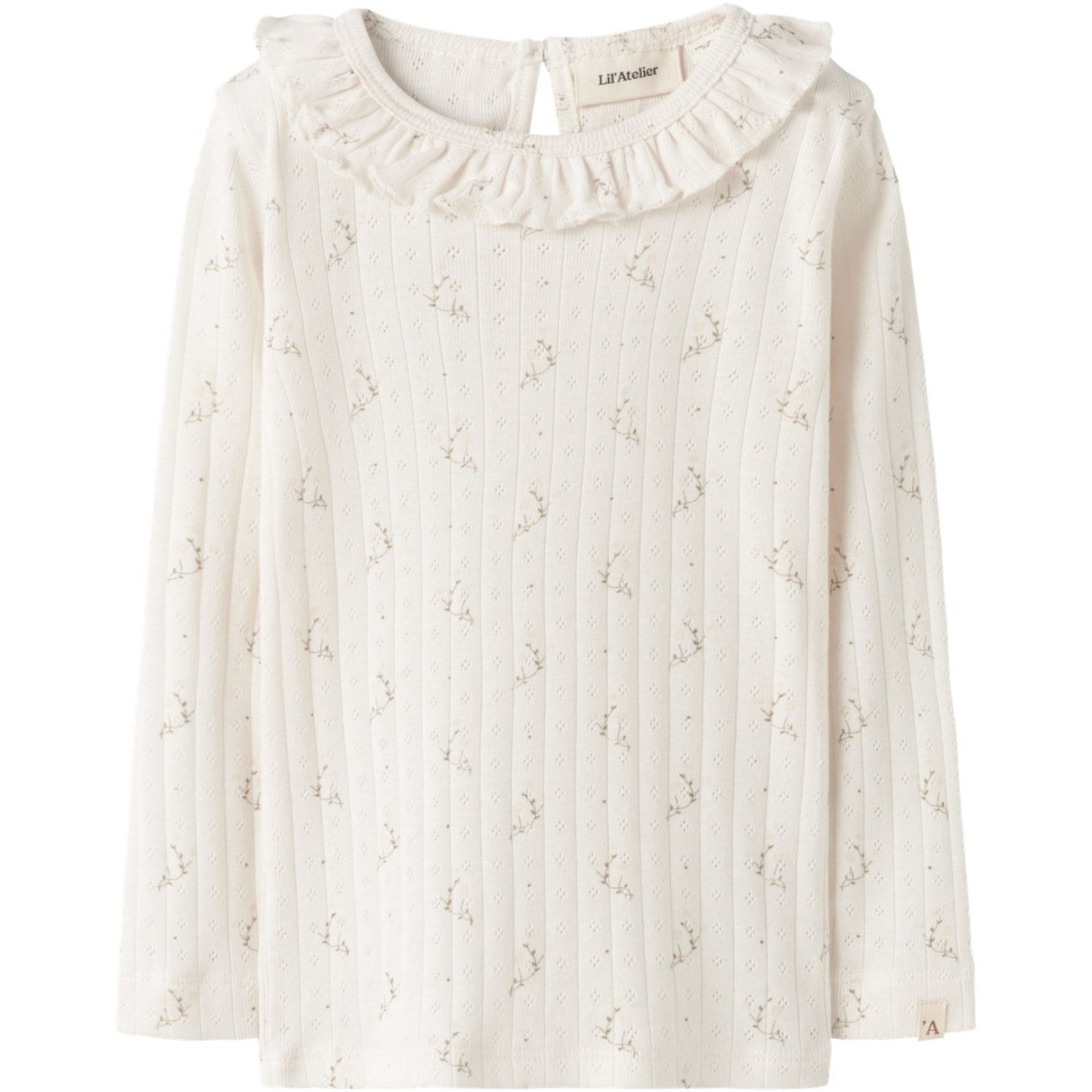 Lil'Atelier Coconut Milk Flower Nmfrachello Ria Ls Slim Top Lil