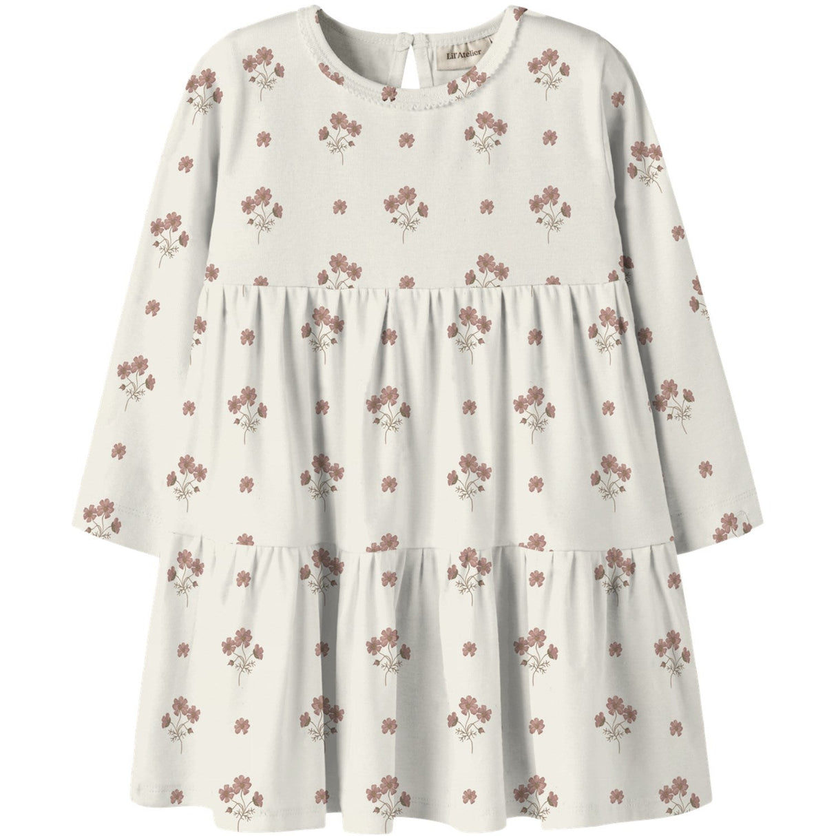 Lil'Atelier Coconut Milk Flower Pink Nmflayo Sif Ls Kjole Lil
