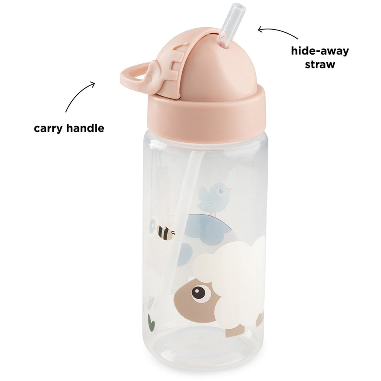 DonebyDeer Tiny Farm Powder Drikkedunk Med Sugerør 350 Ml