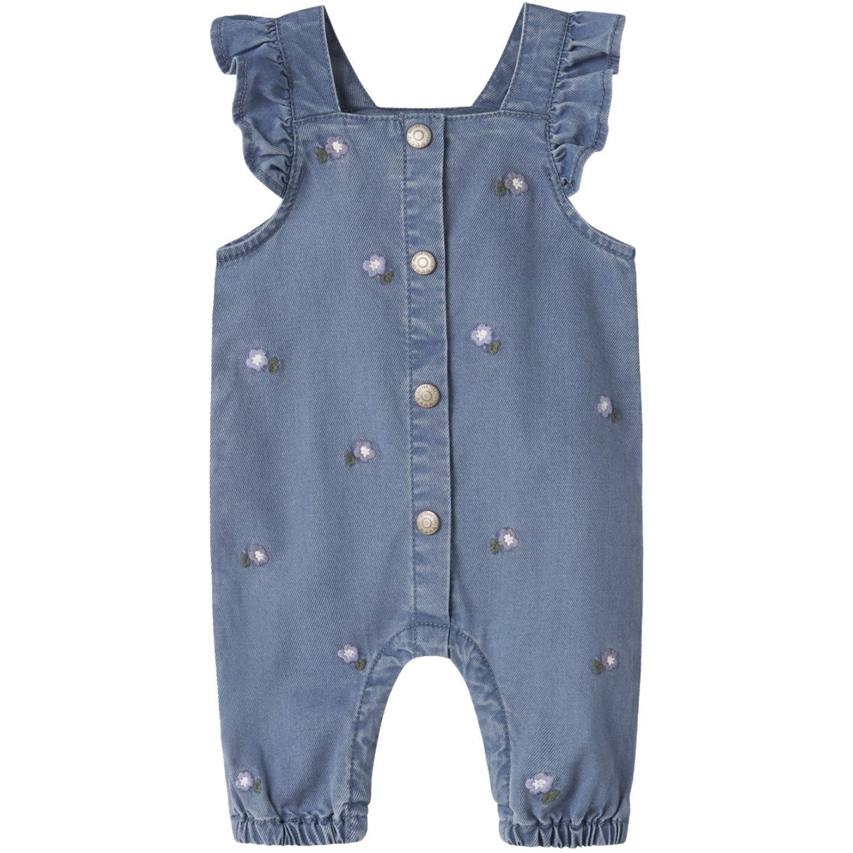 Name It Denim Blue Flower Emb Nbfsage Dnm Overall 3606-Yb