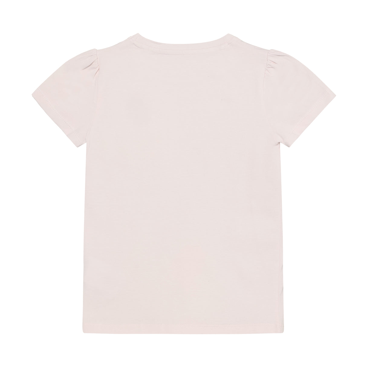 Minymo T-shirt m broderede blomster på lomme