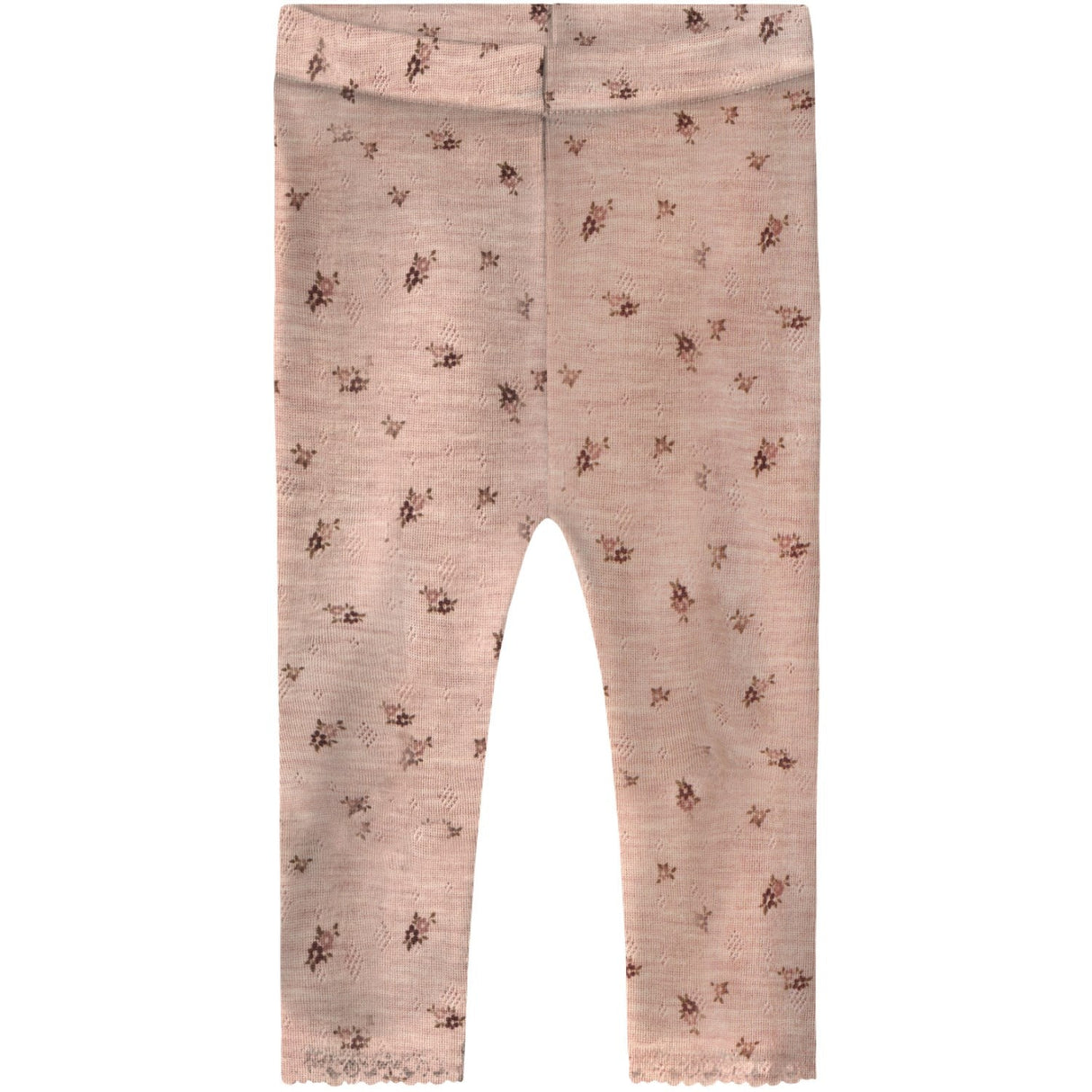 Name It Shadow Gray Small Flowers Nbfwang Uld Needle Leggings Noos