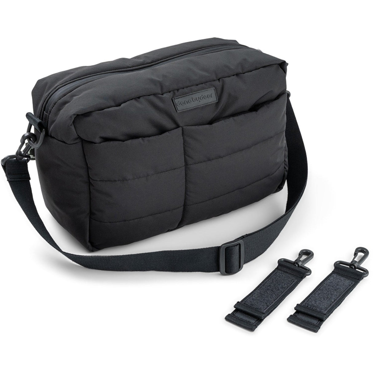 DonebyDeer Black Quiltet Barnevognstaske