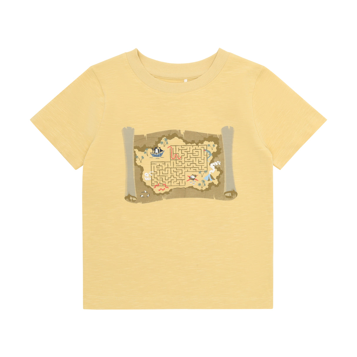Minymo - Gul T-shirt "Skattekort" 134228