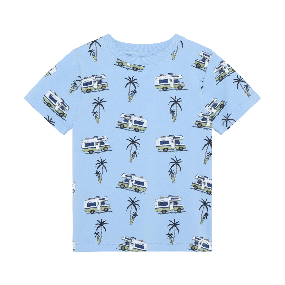 Minymo - Lyseblå T-shirt "Bil" 134305