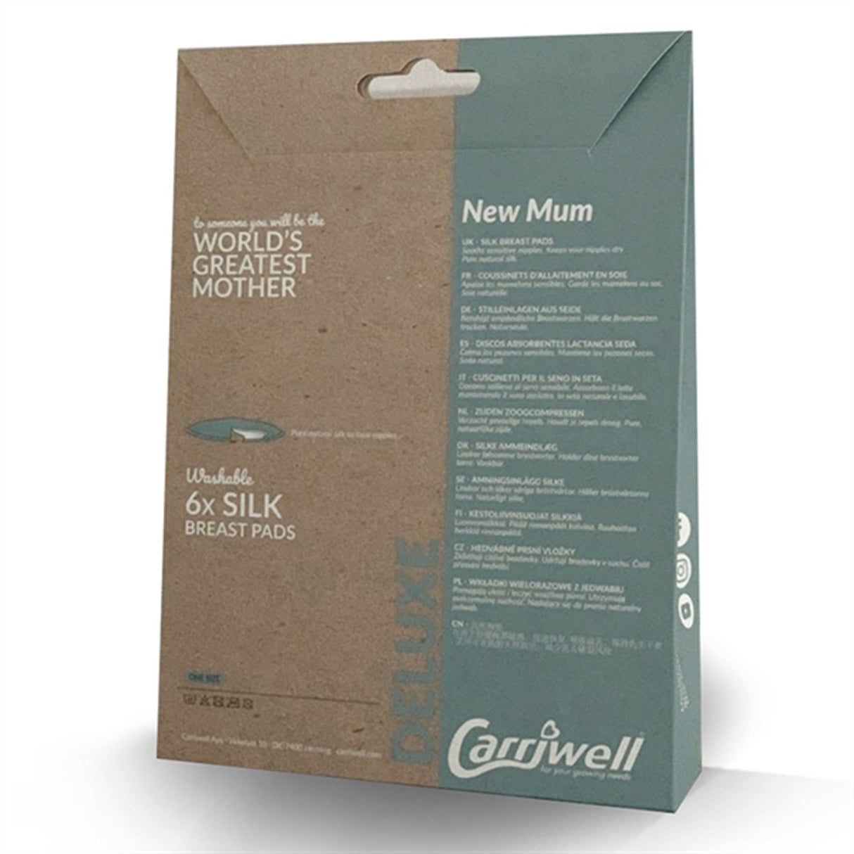 Carriwell Ammeindlæg Silke Hvid 6 stk