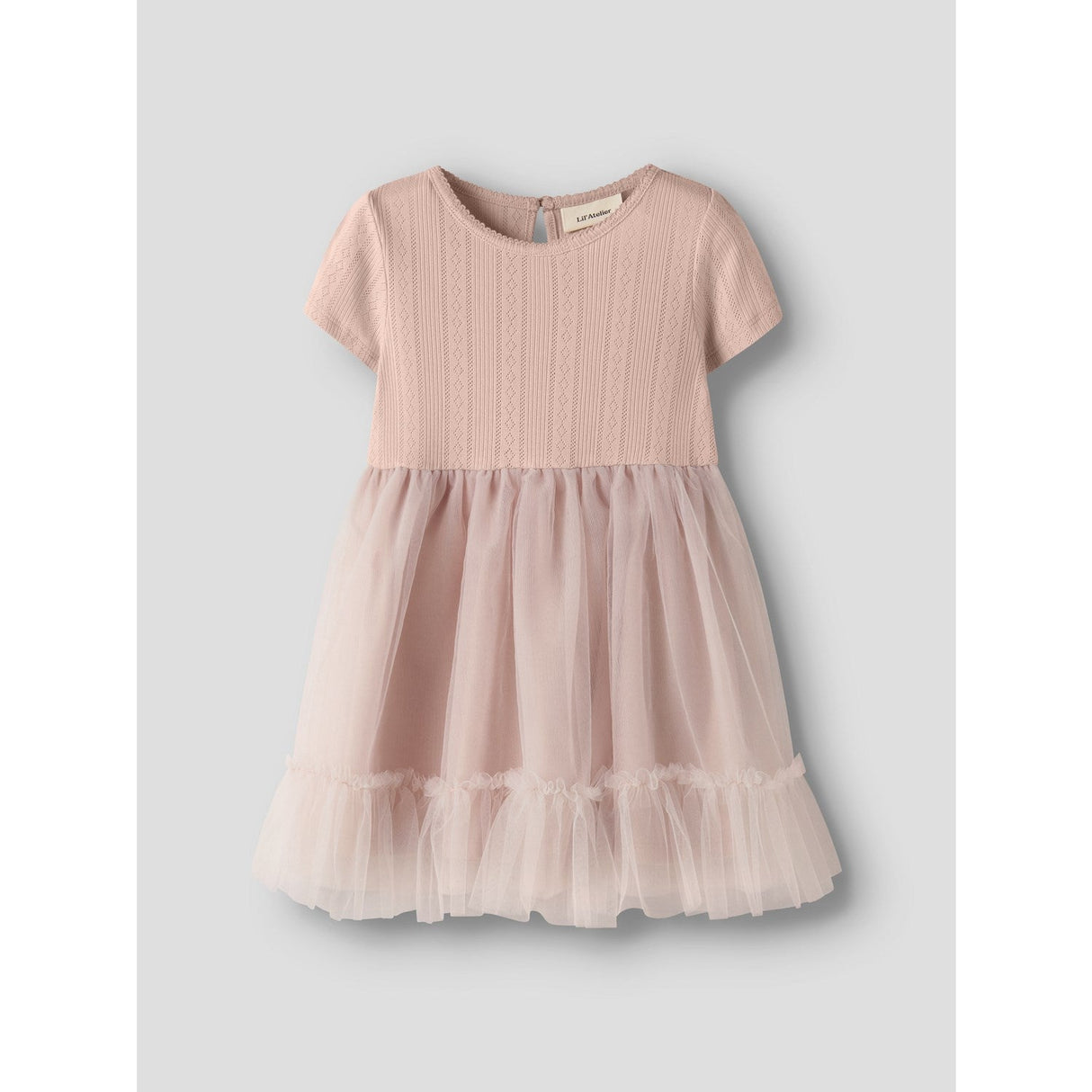 Lil'Atelier Peach Whip Nmffanella Ss Tyl Kjole Lil