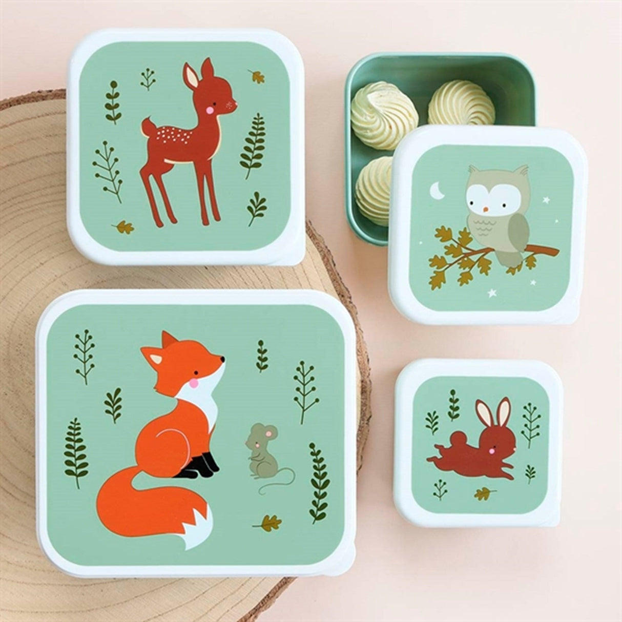 A Little Lovely Company Madkasse og Snackbox Forest Friends
