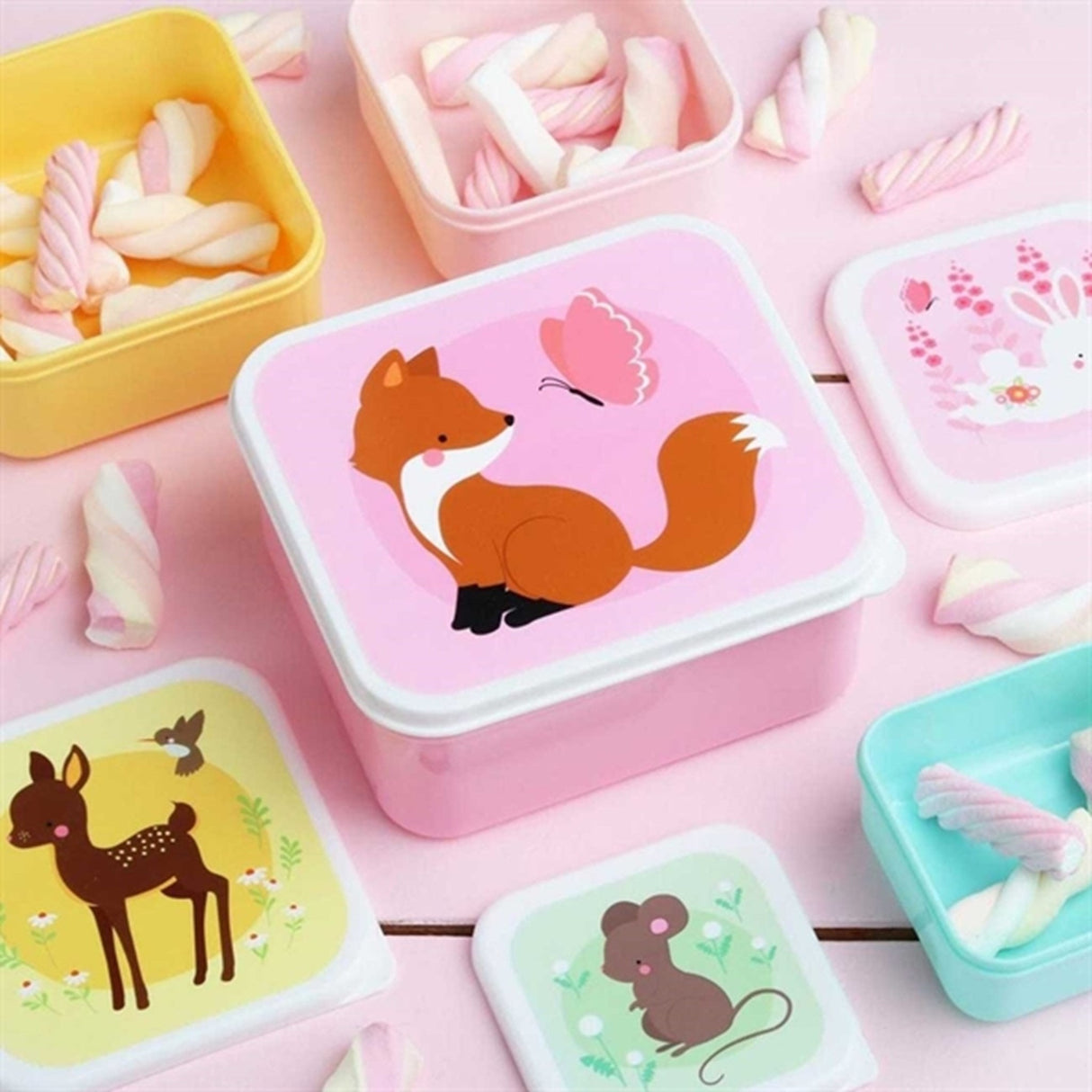 A Little Lovely Company Madkasse og Snackbox Forest Friends