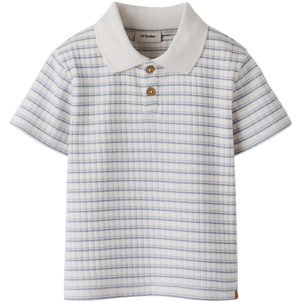 Lil'Atelier Coconut Milk Dusty Blue Nmmhaldur Ss Loose Polo Lil