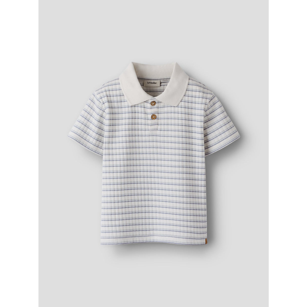 Lil'Atelier Coconut Milk Dusty Blue Nmmhaldur Ss Loose Polo Lil