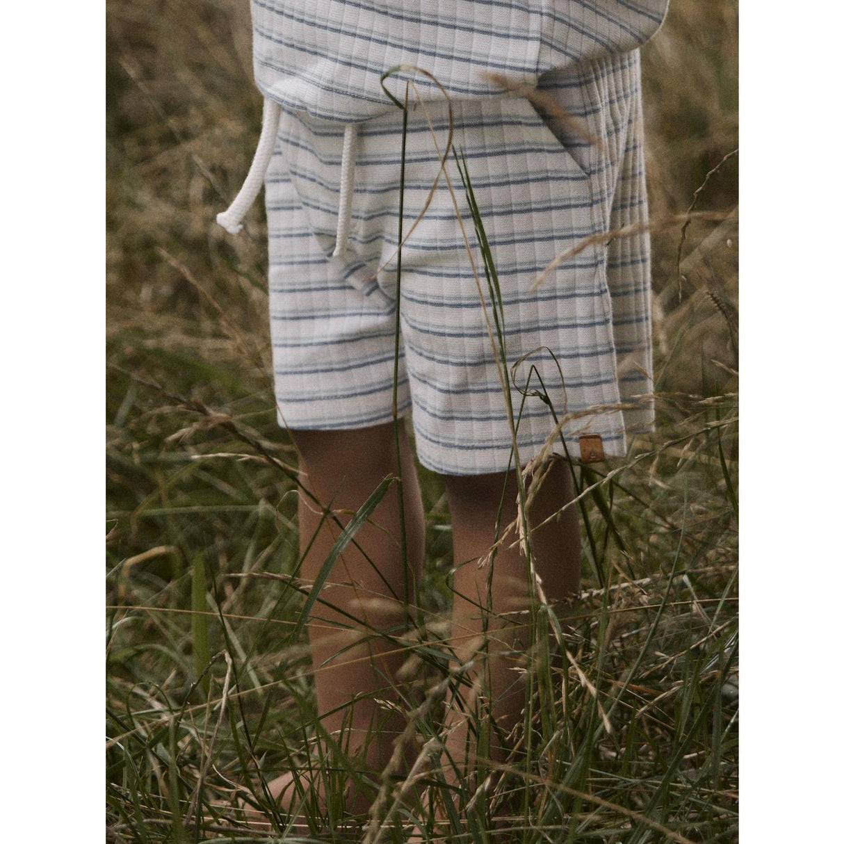 Lil'Atelier Coconut Milk Dusty Blue Nmmhaldur Loose Shorts Lil