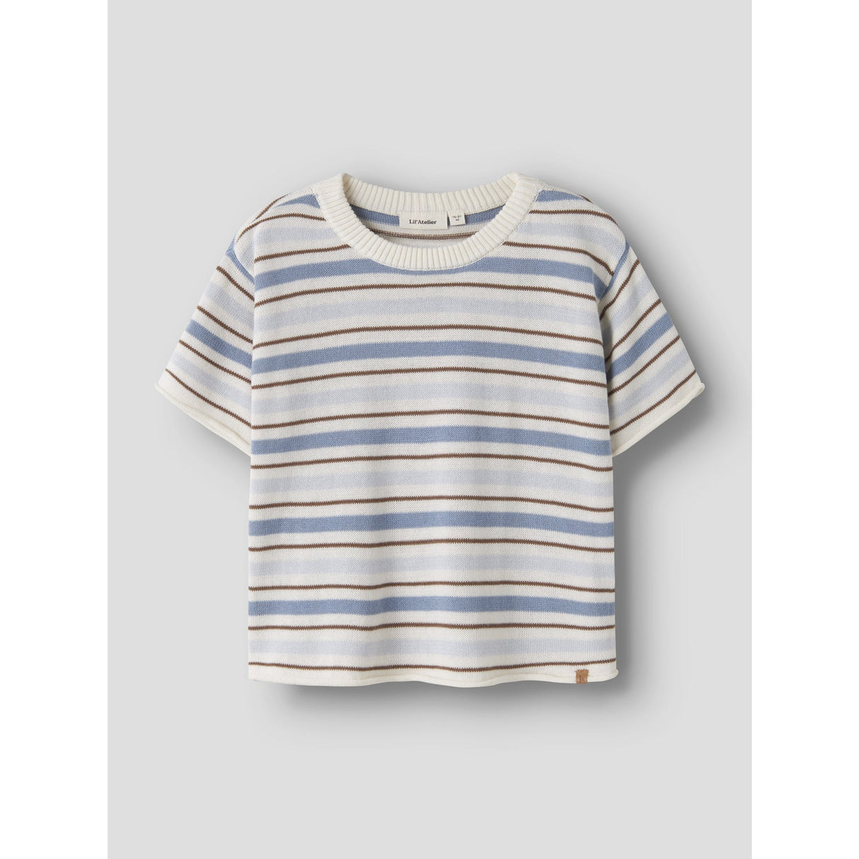 Lil'Atelier Coconut Milk Dusty Blue Nmmhito Ss Loose Strik Lil