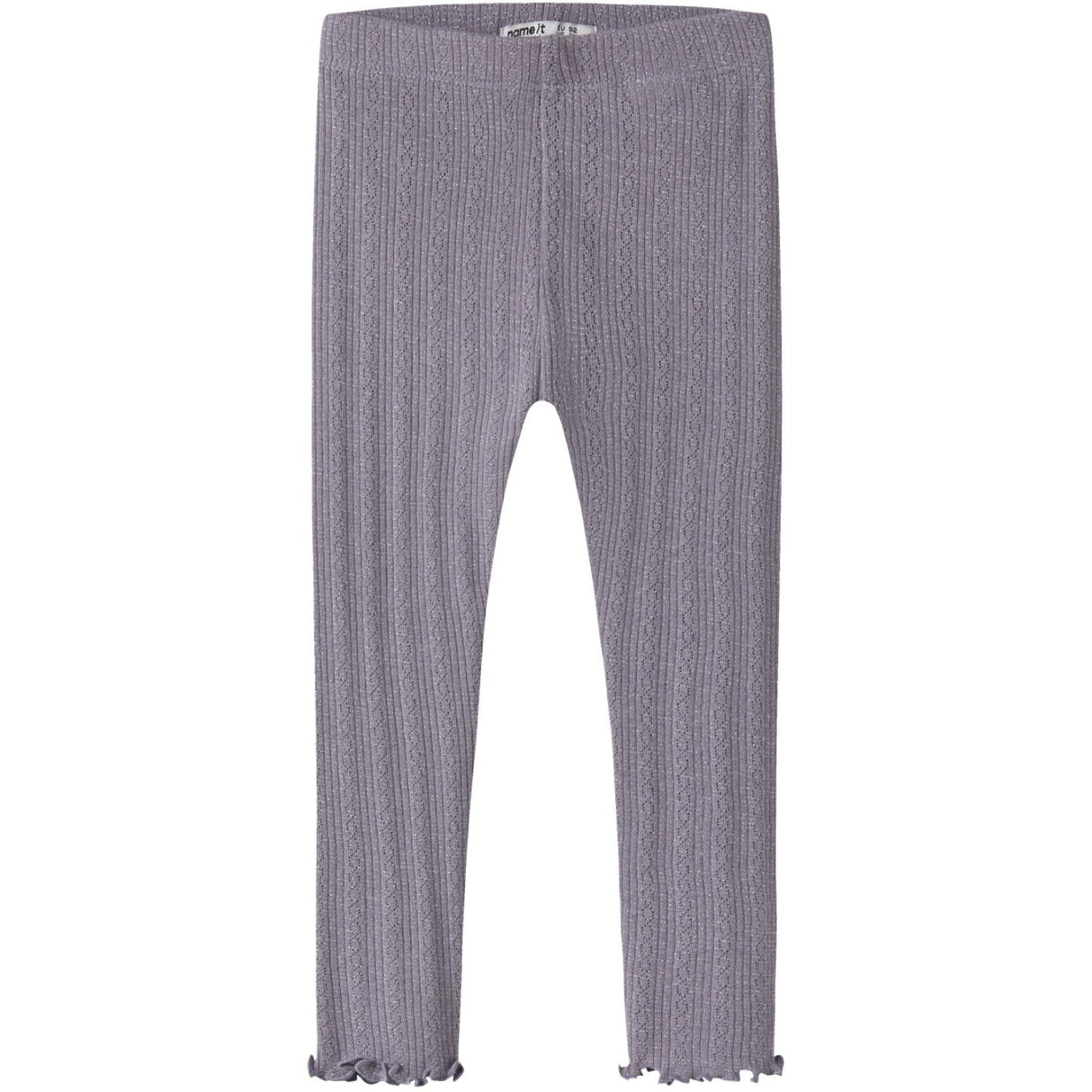 Name It Lavender Gray Melange Nmfblitta Slim Leggings