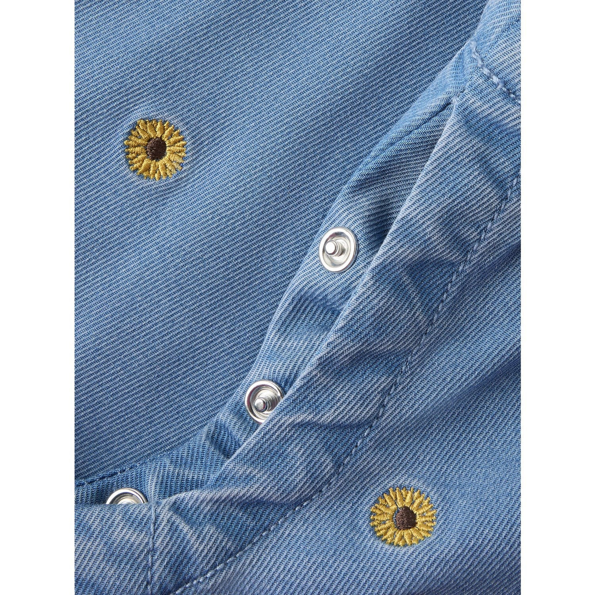 Name It Medium Blue Denim Sunflower Emb Nbfsage Dnm Overall 2232-Yb