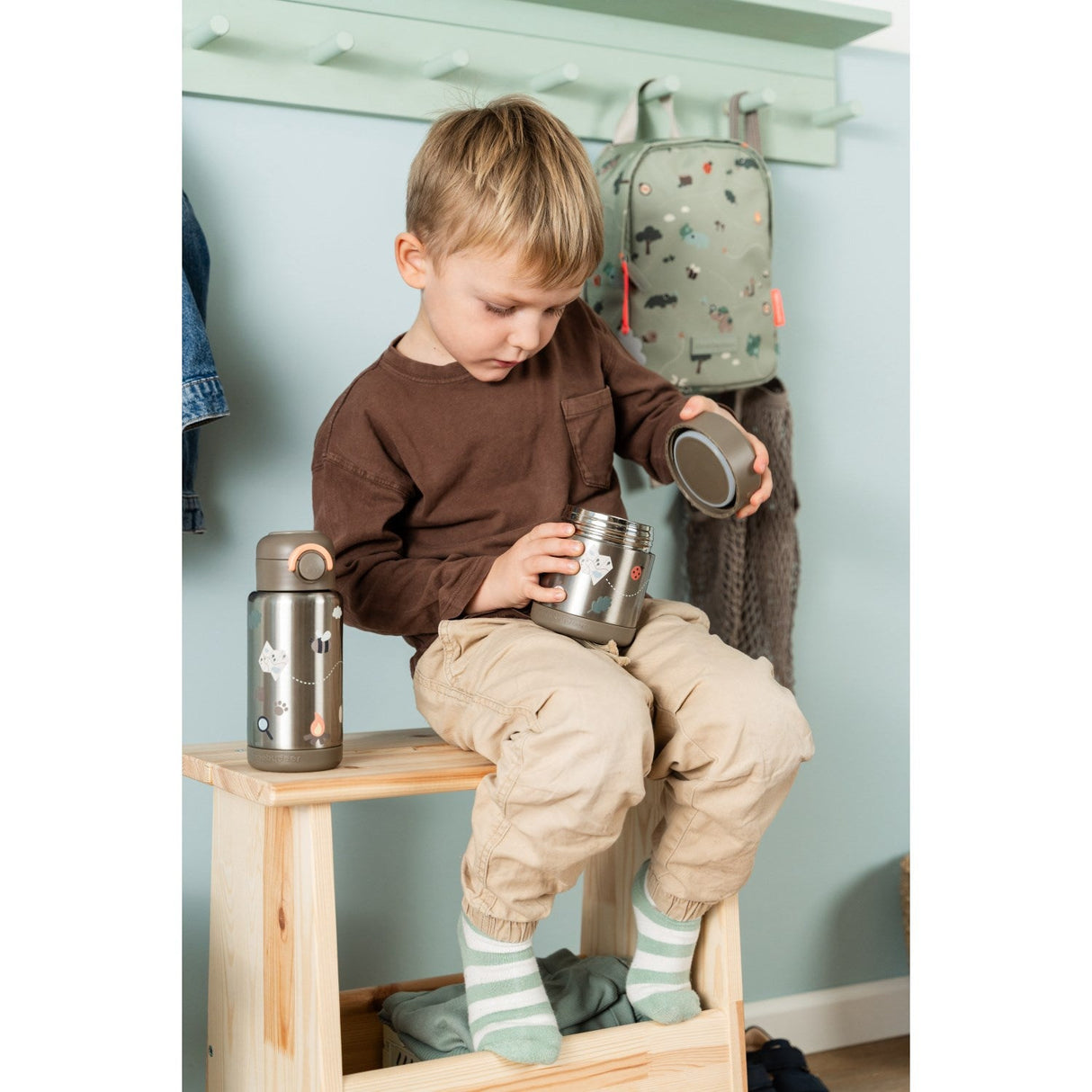 DonebyDeer Sand Tiny Trails Insulated Sugerør Flaske