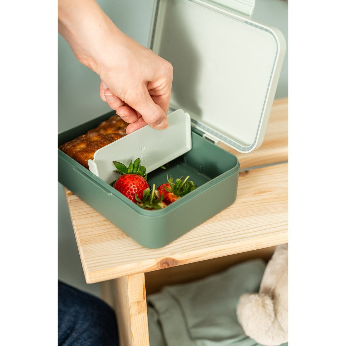 DonebyDeer Green Tiny Trails Madkasse Med Opdeler