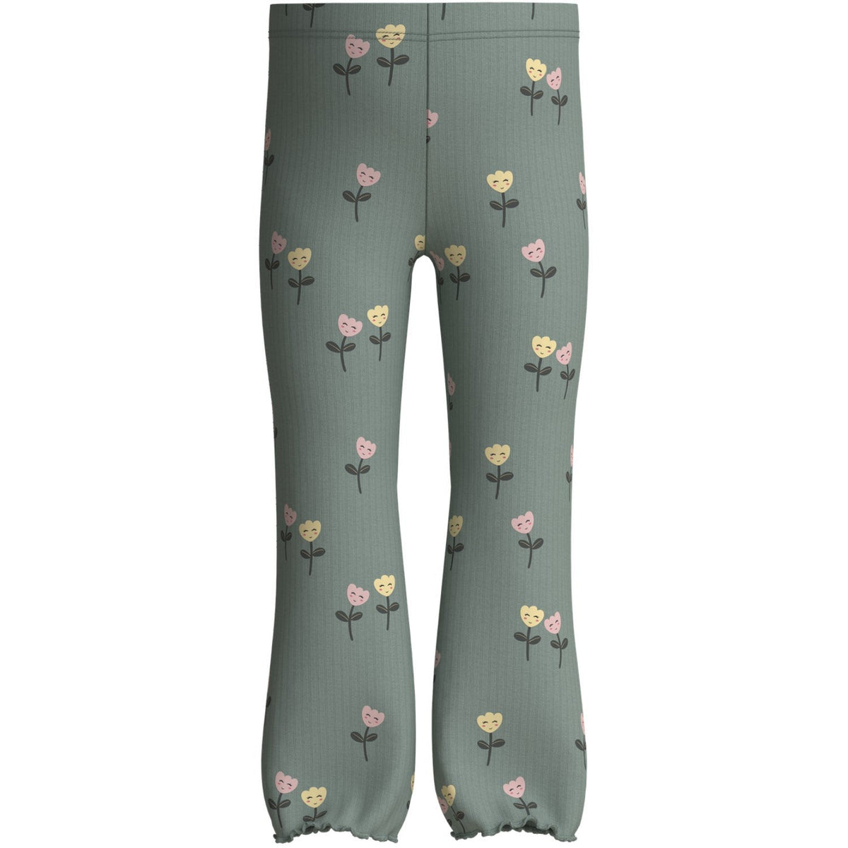 Name It Green Milieu Happy Flowers Nmfvemma Flare Bukser