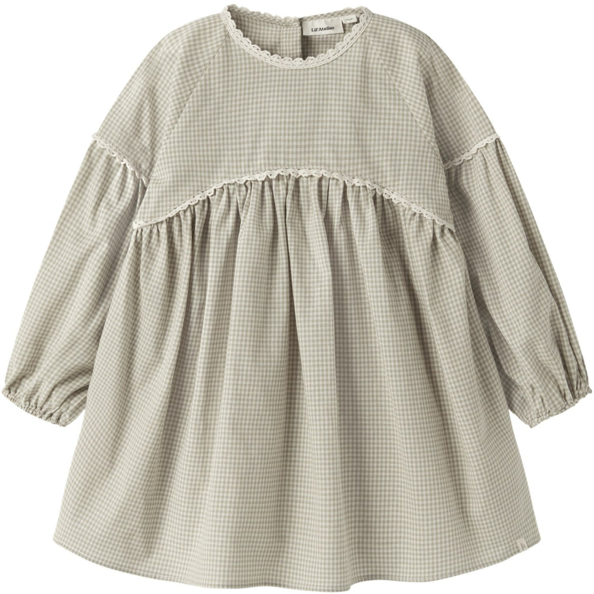 Lil'Atelier Moss Gray Nmfoleno Ls Loose Kjole Lil