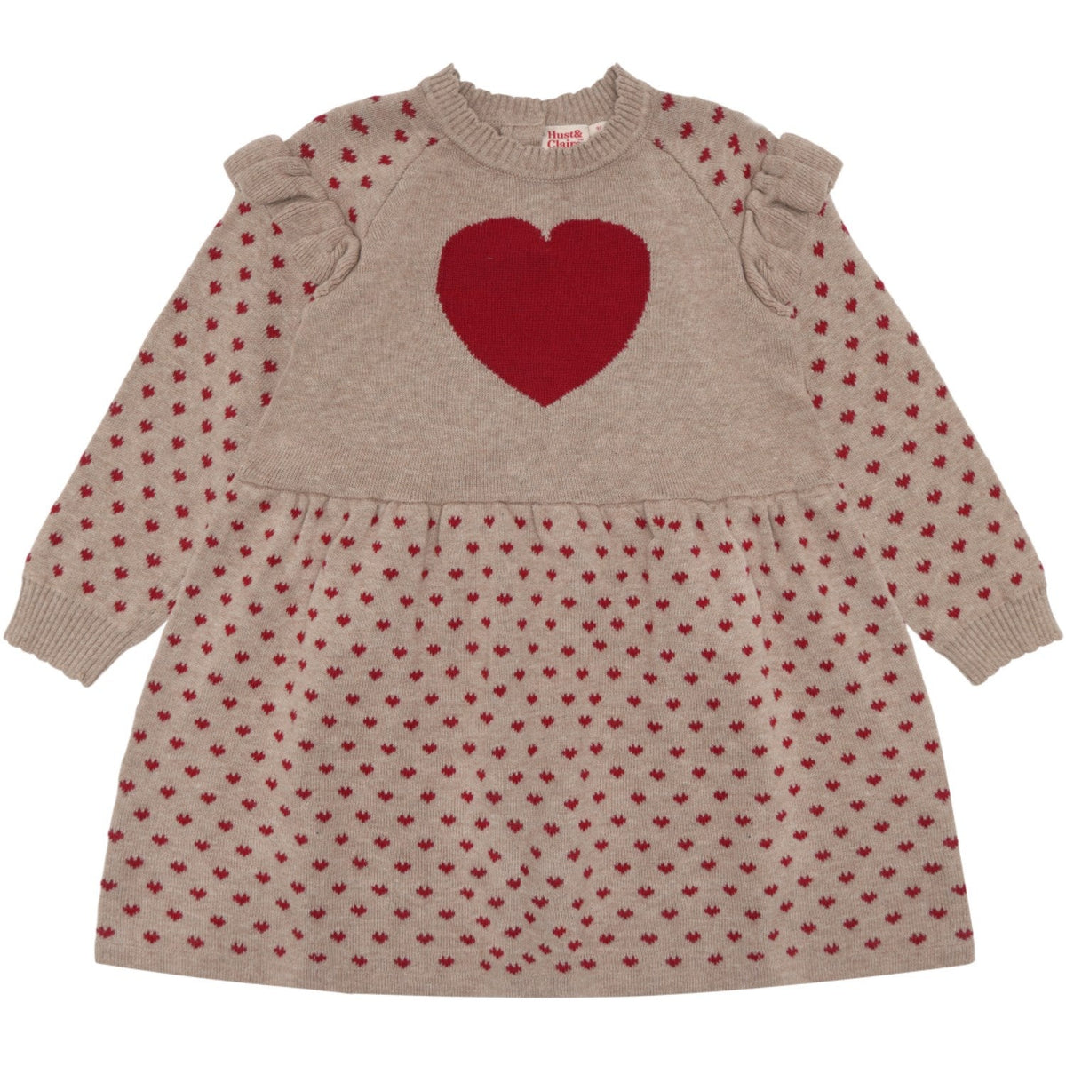 Hust & Claire Biscuit Strik Kjole Hearts
