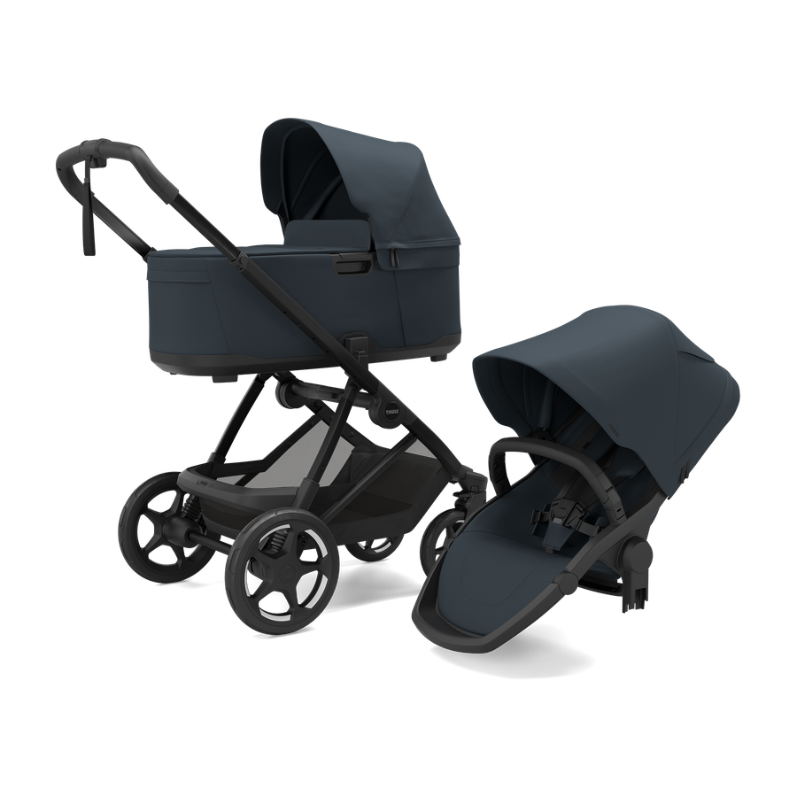 Thule Charm 2 in 1 - Mørkeste Blå + Autostol Maple