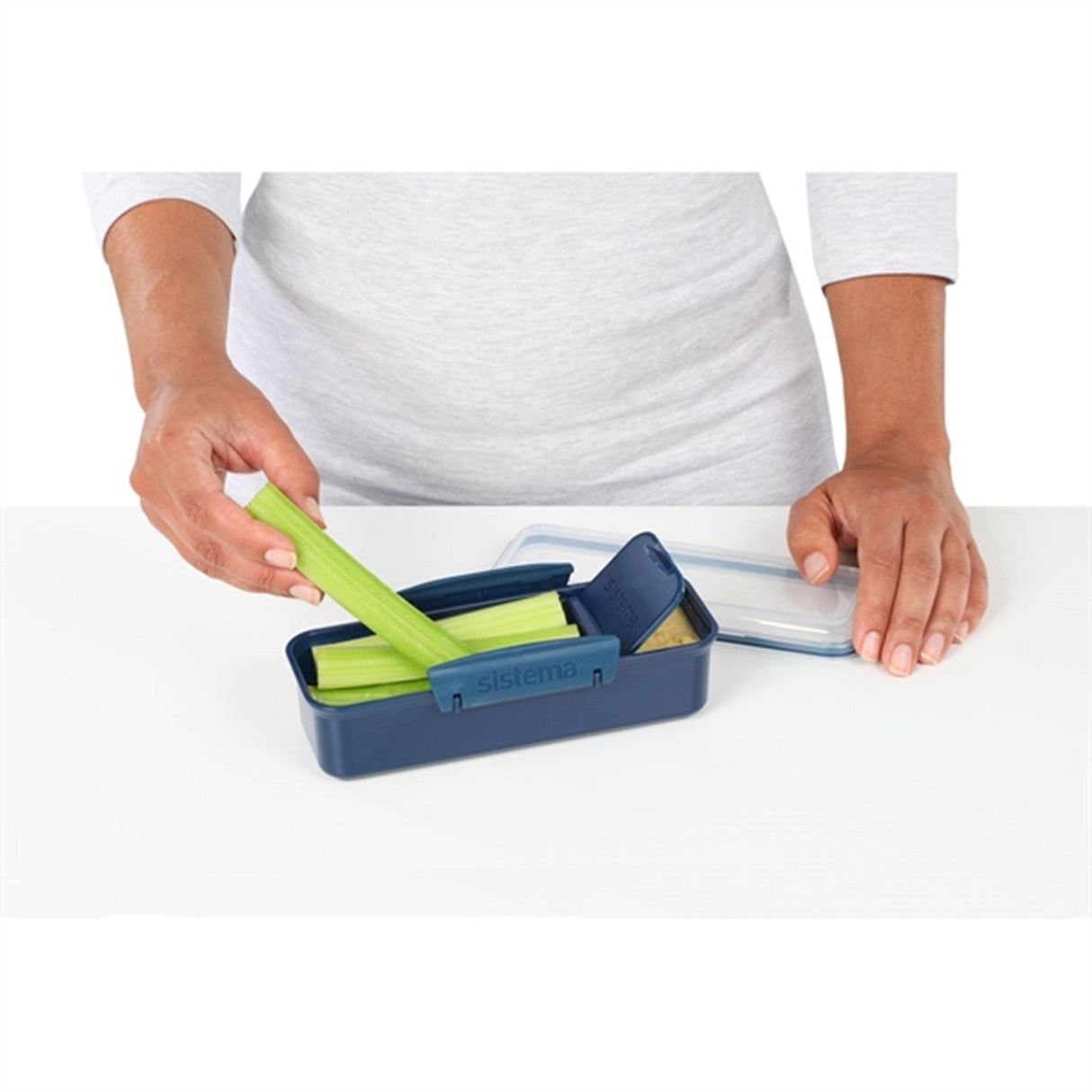 Sistema Renew Snack Attack Madkasse 410 ml Blå