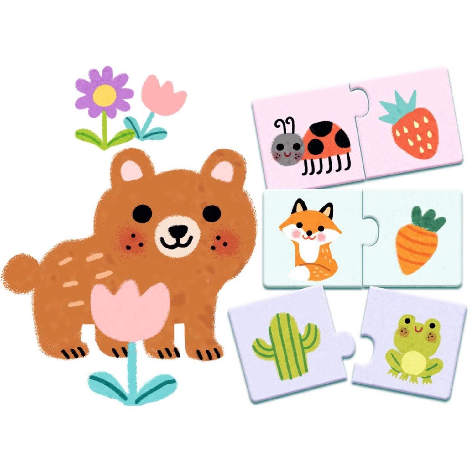 Djeco Puzzle Duo, Farver