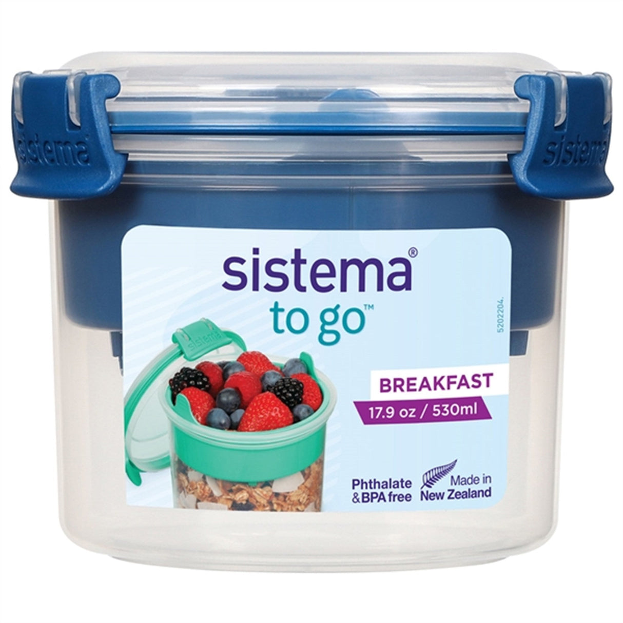 Sistema To Go Morgenmadsbøtte 530 ml Ocean Blue