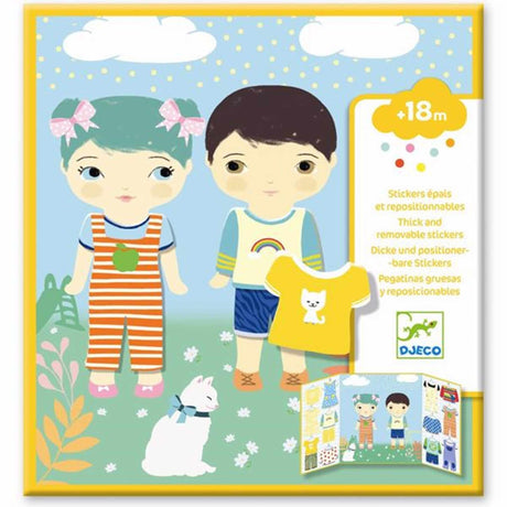 Djeco Klistermærker Genanvendelige Tøj