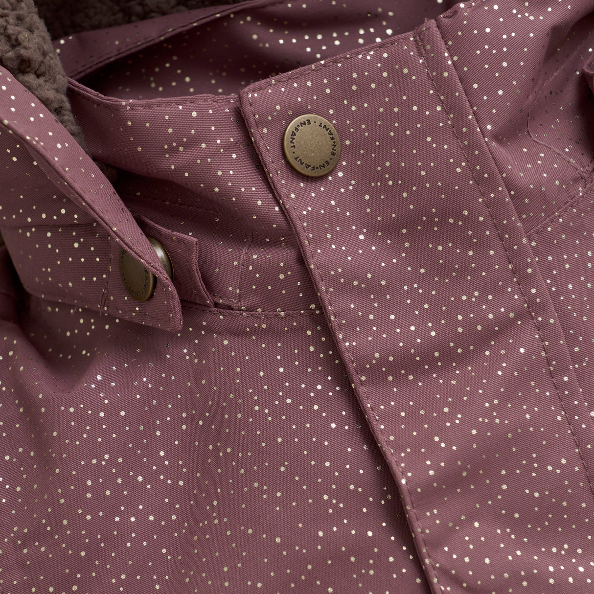 EnFant flyverdragt med frynser og glimmer - Rose Taupe