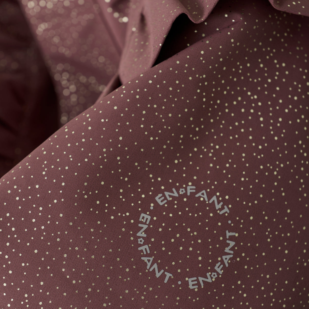 EnFant vinterjakke med flæser og glimmer - Rose Taupe