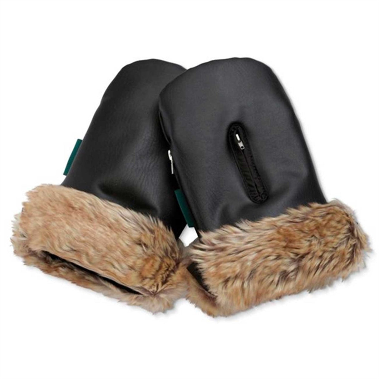 KongWalther Østerbro Barnevogns Handske Faux Black Fur